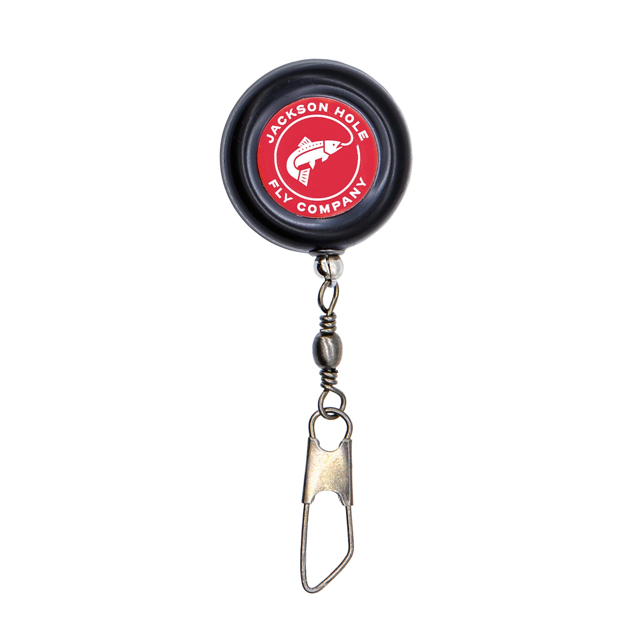 JHFLYCO Pin-On Black Mini Zinger – Fly Fishing Retractor – Jackson
