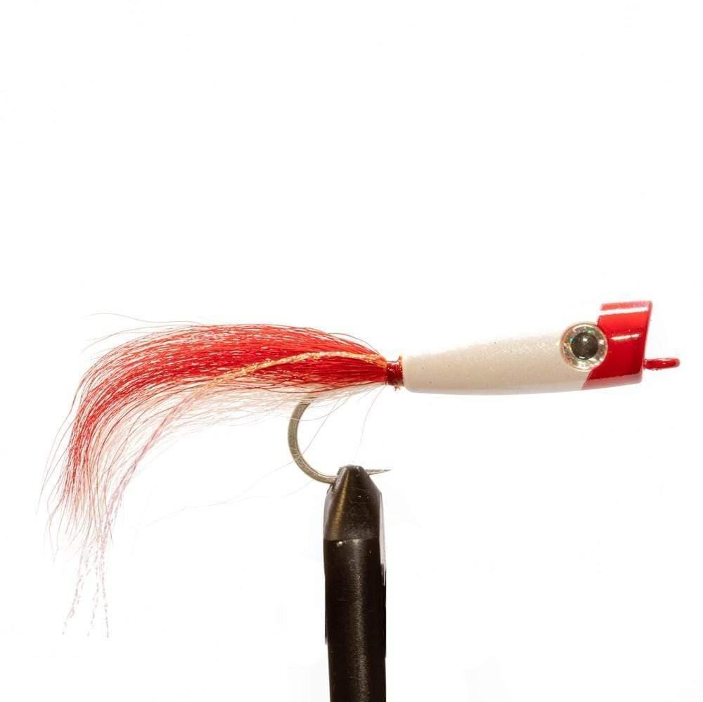 Red/ White Saltwater Popper - Flies, Poppers | Jackson Hole Fly Company