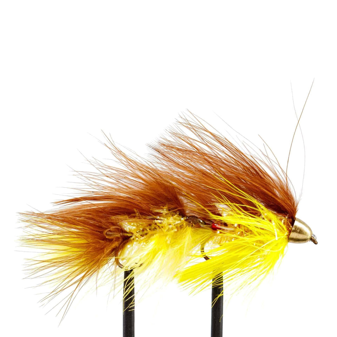 Brown/ Yellow Peanut Envy - articulated, flies, Streamers, trout streamers | Jackson Hole Fly Company