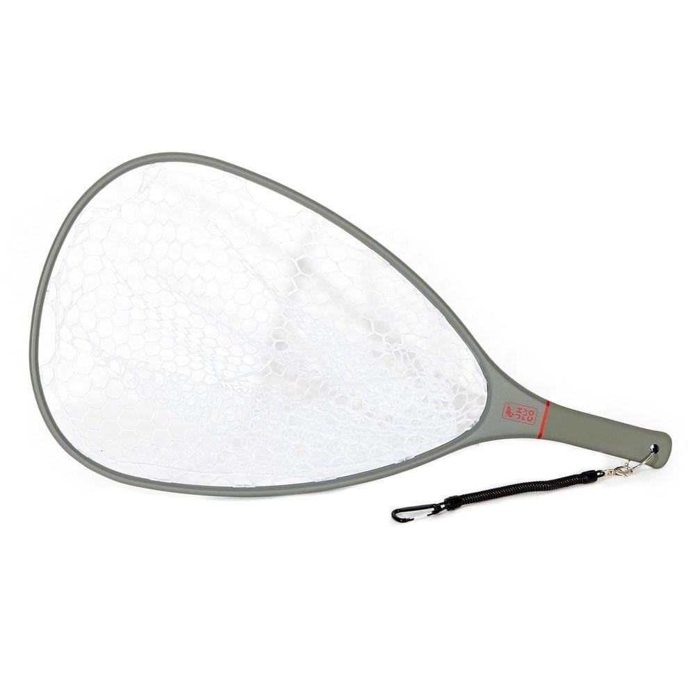 Jackson Hole Fly Company | JHFLYCO Carbon Fiber Landing Net with Bungee Cord and Magnetic Clasp, 26 Long / Slate Gray