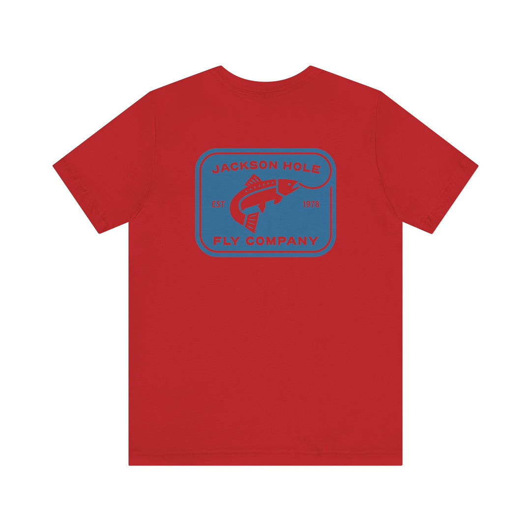 JHFLYCO Rectangle Badge Tee - Hackle Blue Logo