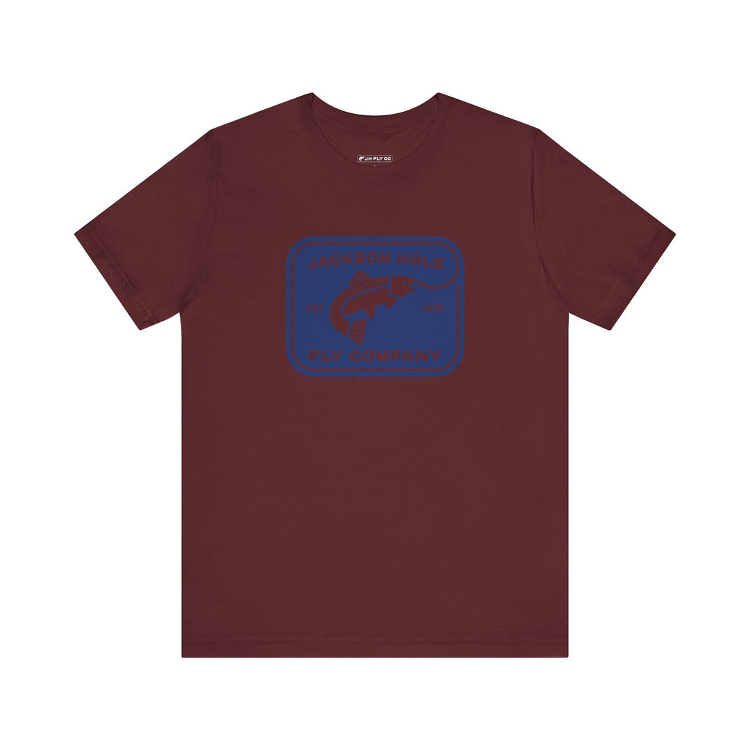 JHFLYCO Logo Tee - Peacock Blue Logo