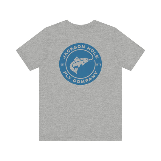 JHFLYCO Circle Badge Tee - Hackle Blue Logo