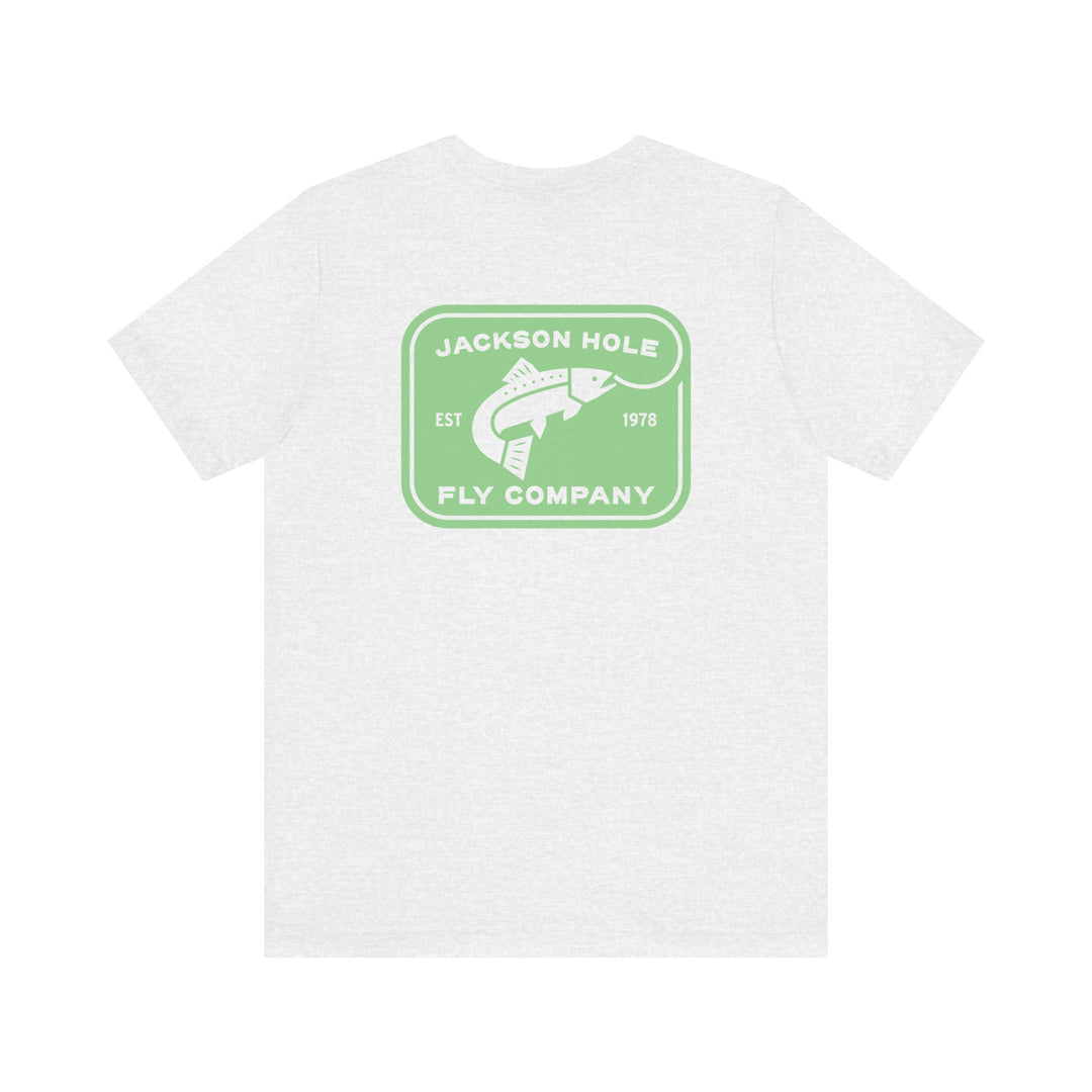 JHFLYCO Rectangle Badge Tee - Bright Midge Logo