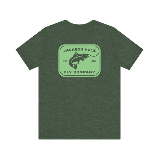 JHFLYCO Rectangle Badge Tee - Bright Midge Logo