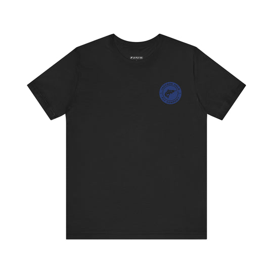 JHFLYCO Circle Badge Tee - Peacock Blue Logo