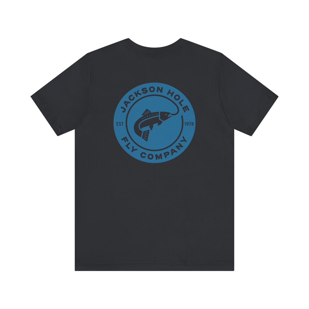 JHFLYCO Circle Badge Tee - Hackle Blue Logo