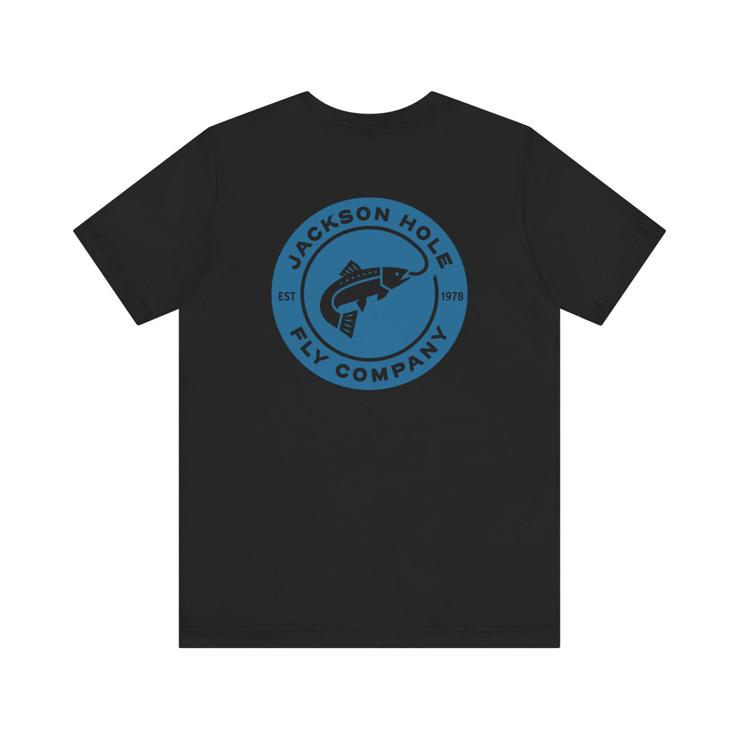 JHFLYCO Circle Badge Tee - Hackle Blue Logo