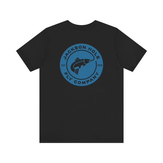 JHFLYCO Circle Badge Tee - Hackle Blue Logo