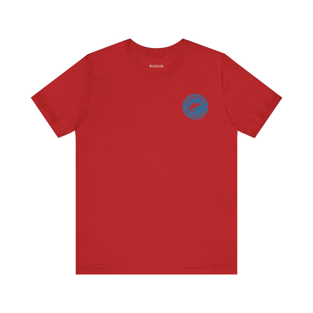 JHFLYCO Circle Badge Tee - Hackle Blue Logo