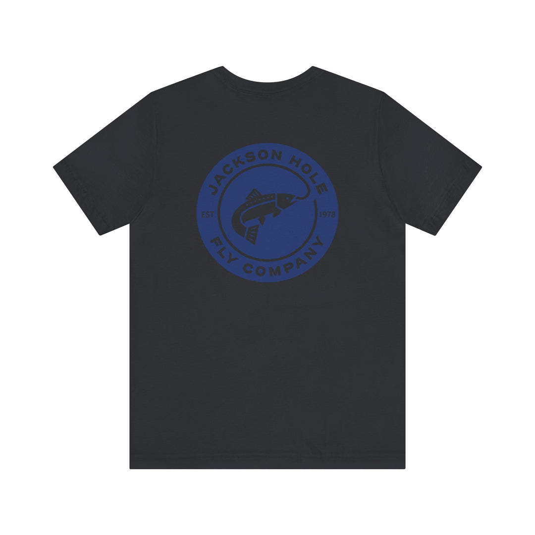 JHFLYCO Circle Badge Tee - Peacock Blue Logo