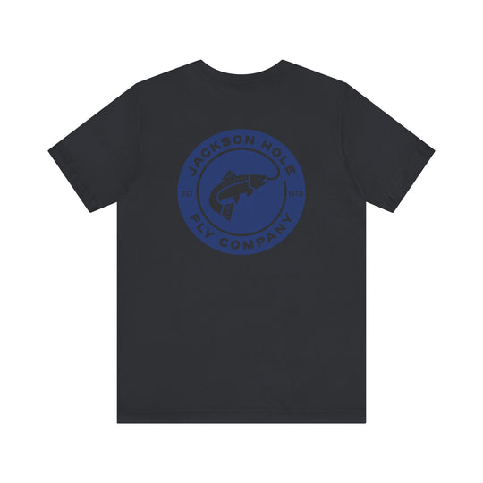 JHFLYCO Circle Badge Tee - Peacock Blue Logo