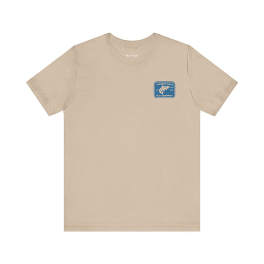 JHFLYCO Rectangle Badge Tee - Hackle Blue Logo