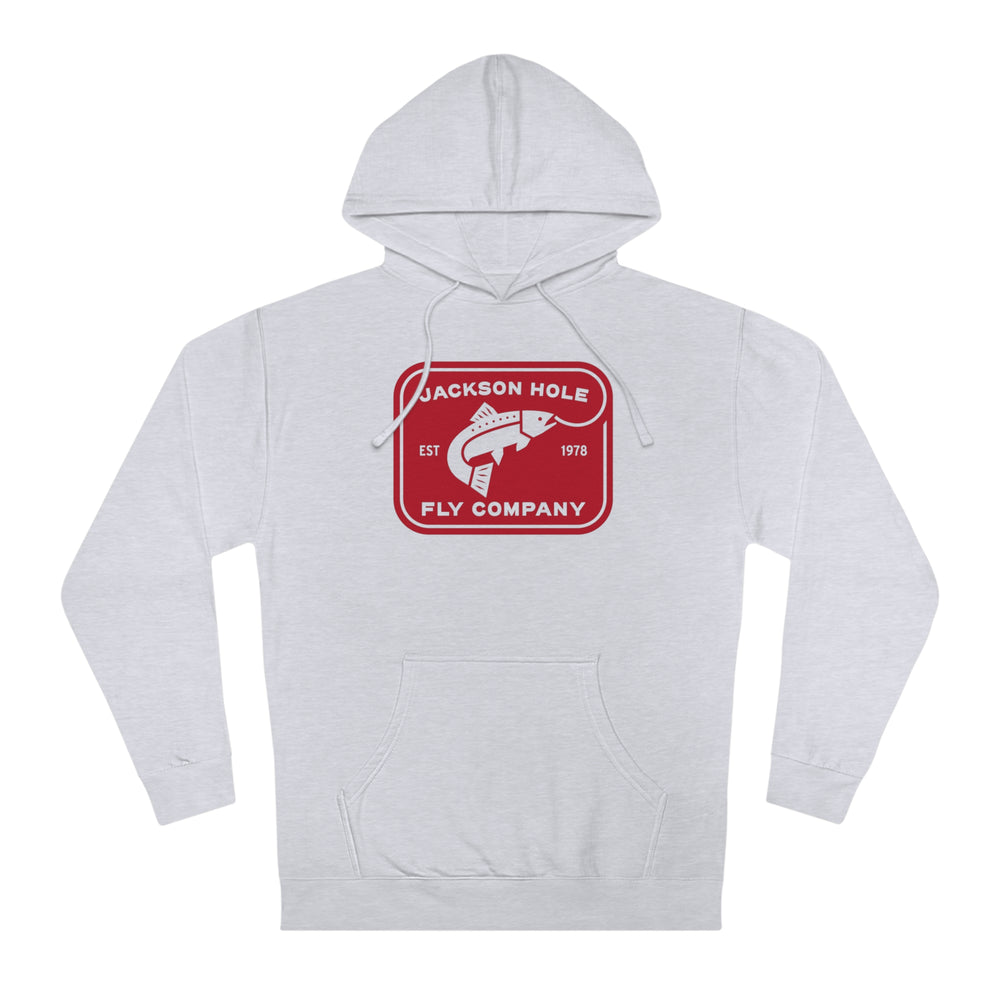 JHFLYCO Rectangle Badge Hoodie – Red Logo