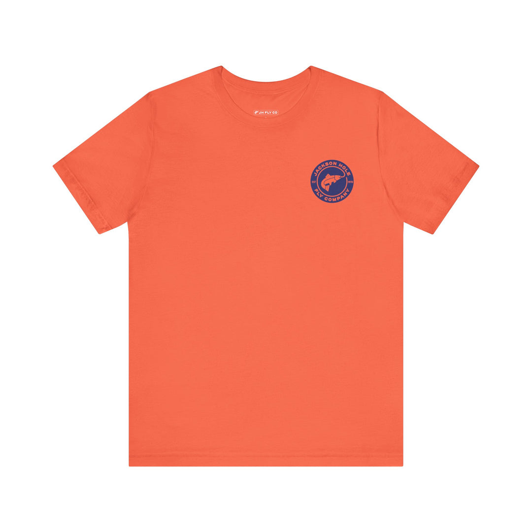 JHFLYCO Circle Badge Tee - Peacock Blue Logo