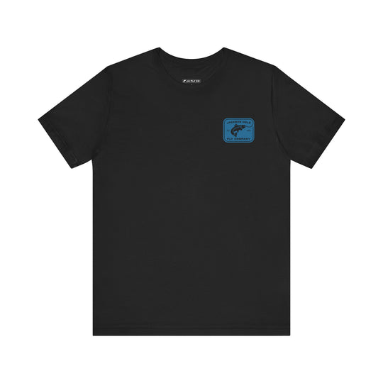 JHFLYCO Rectangle Badge Tee - Hackle Blue Logo