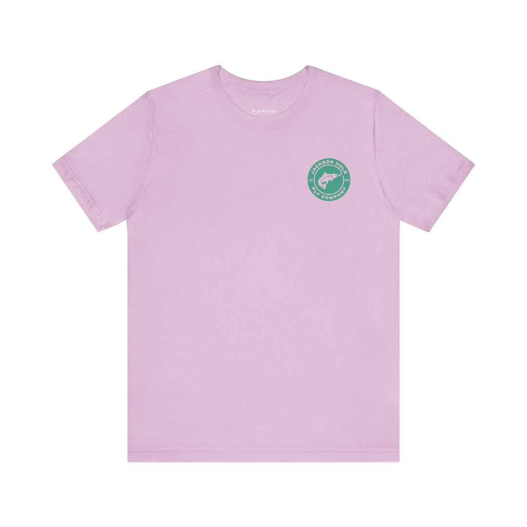 JHFLYCO Circle Badge Tee - Green Drake Logo