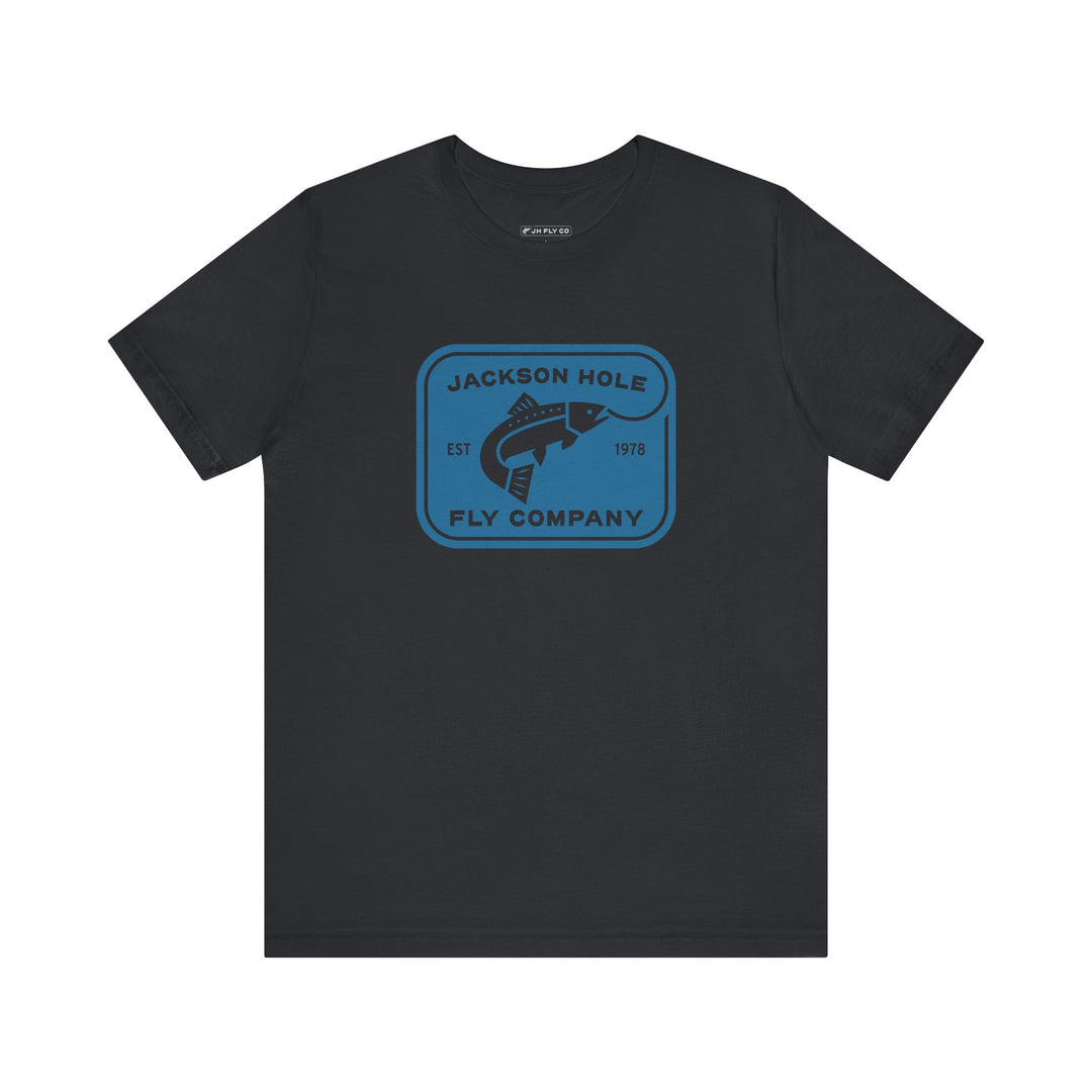 JHFLYCO Logo Tee - Hackle Blue Logo