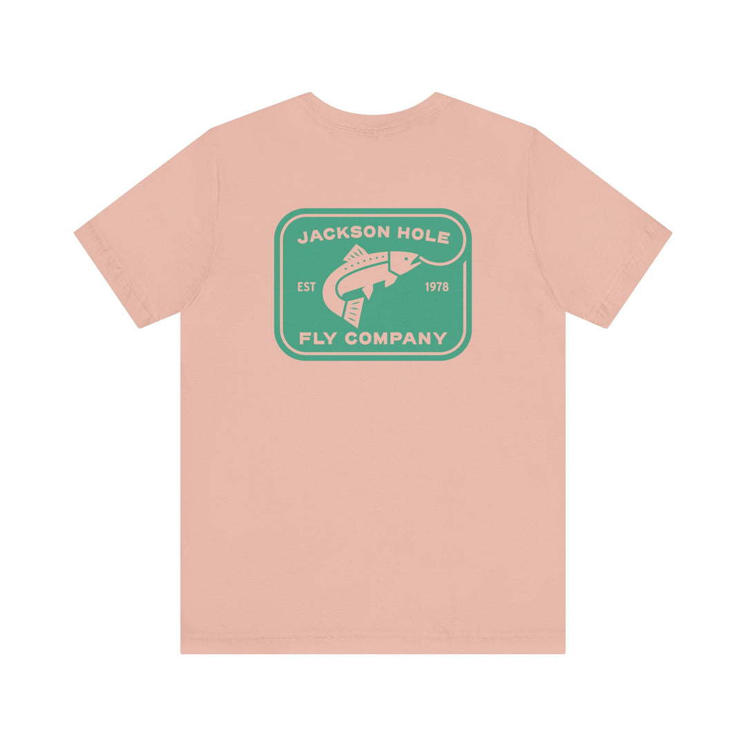 JHFLYCO Rectangle Badge Tee - Green Drake Logo