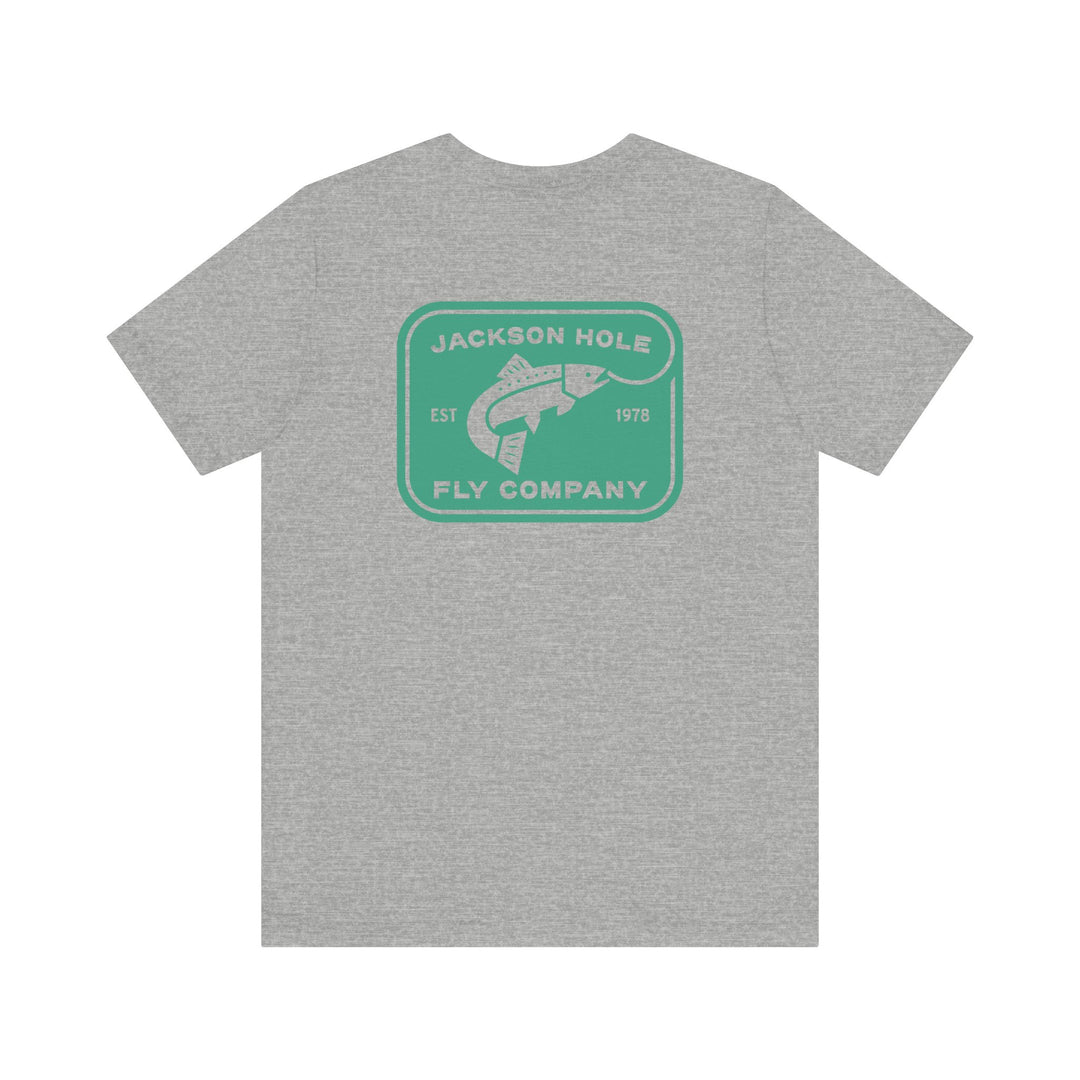 JHFLYCO Rectangle Badge Tee - Green Drake Logo