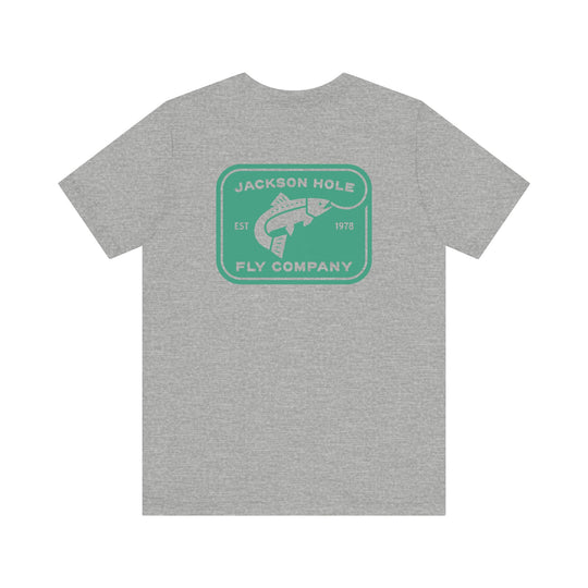 JHFLYCO Rectangle Badge Tee - Green Drake Logo