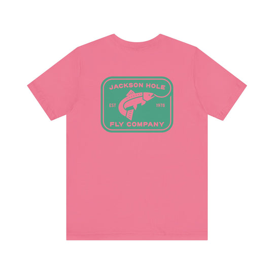 JHFLYCO Rectangle Badge Tee - Green Drake Logo