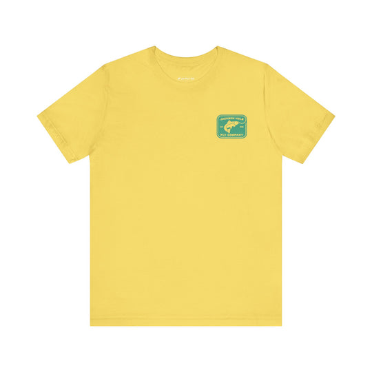 JHFLYCO Rectangle Badge Tee - Green Drake Logo