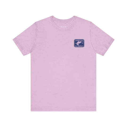 JHFLYCO Rectangle Badge Tee - Peacock Blue Logo