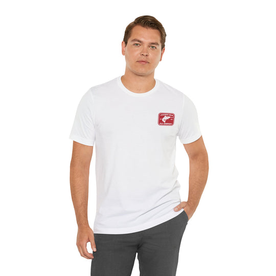 JHFLYCO Rectangle Badge Tee - Red Logo