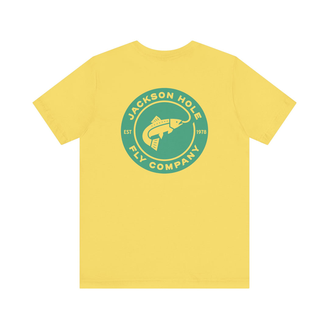 JHFLYCO Circle Badge Tee - Green Drake Logo