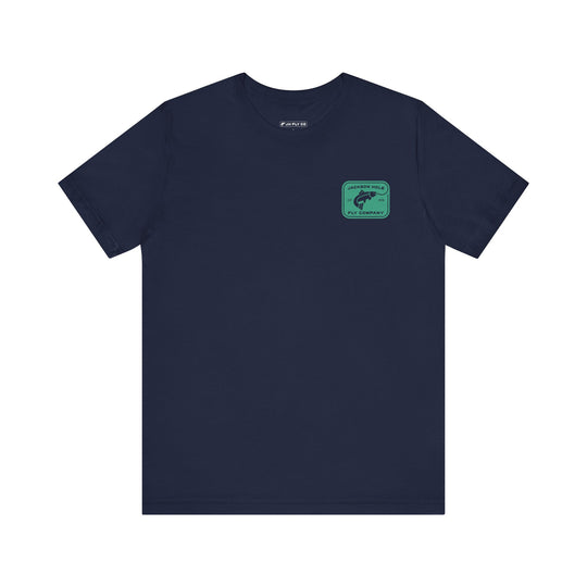 JHFLYCO Rectangle Badge Tee - Green Drake Logo