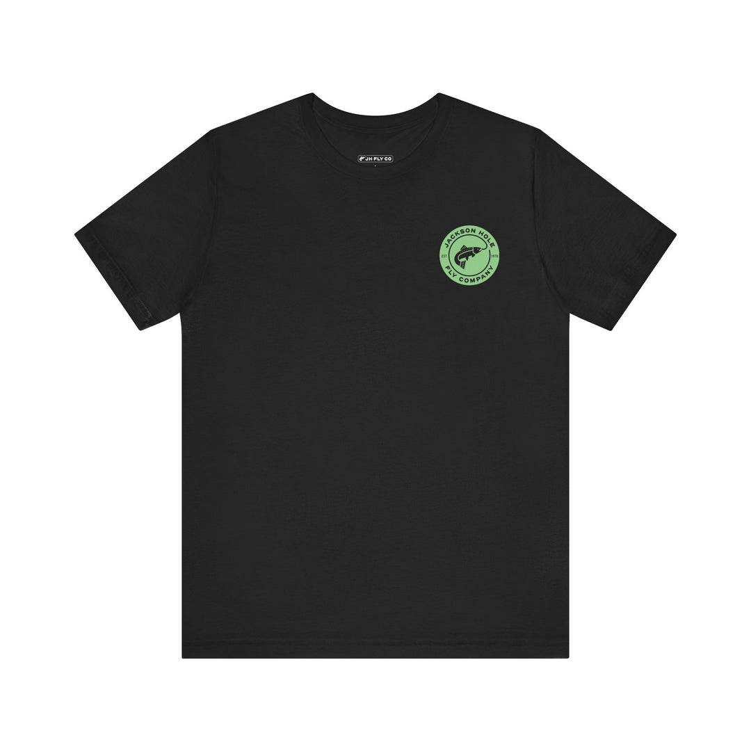 JHFLYCO Circle Badge Tee - Bright Midge Logo