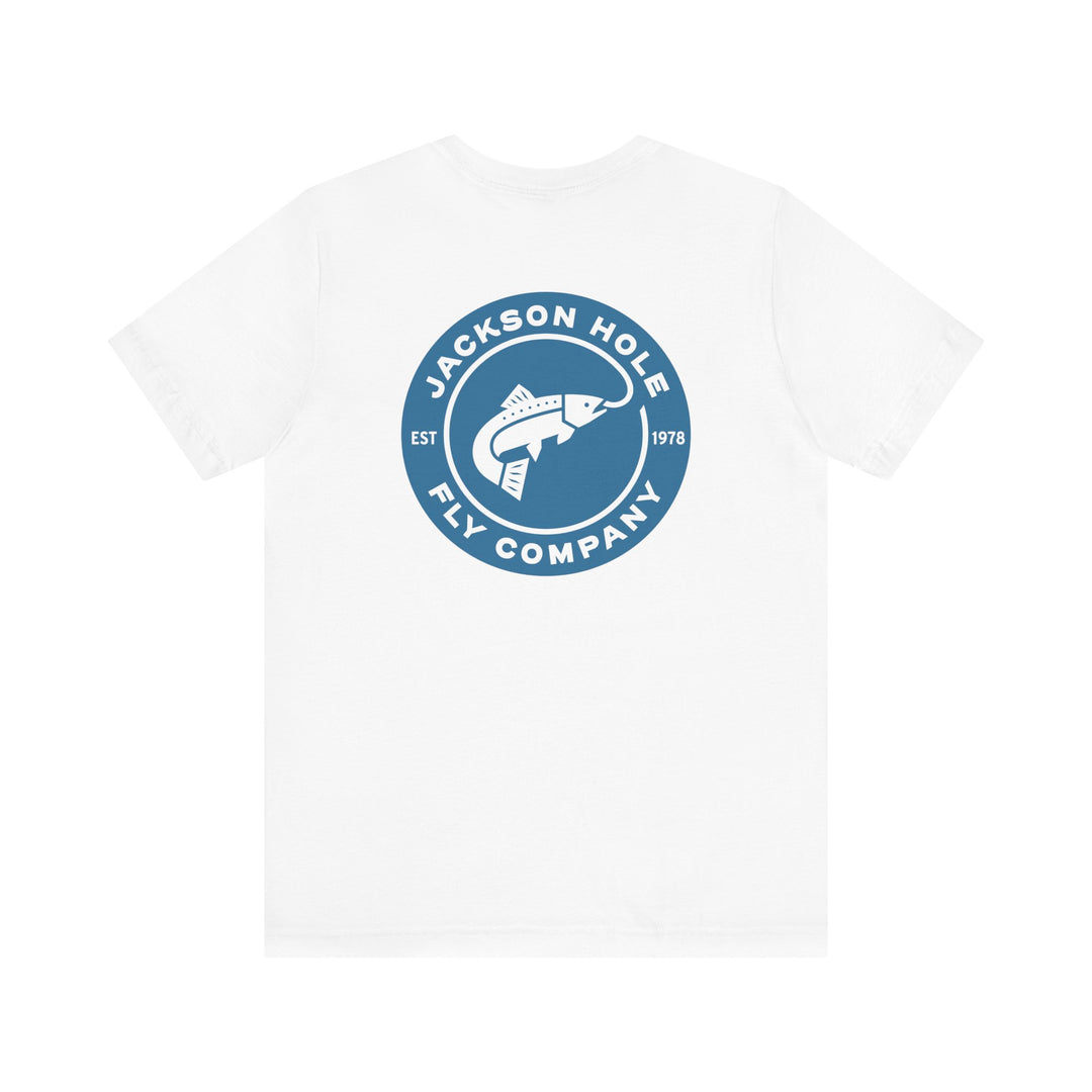 JHFLYCO Circle Badge Tee - Hackle Blue Logo