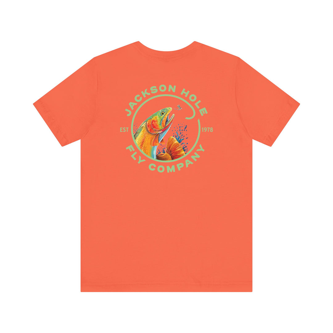 JHFLYCO Cutthroat Trout Badge Tee - Bright Midge Logo