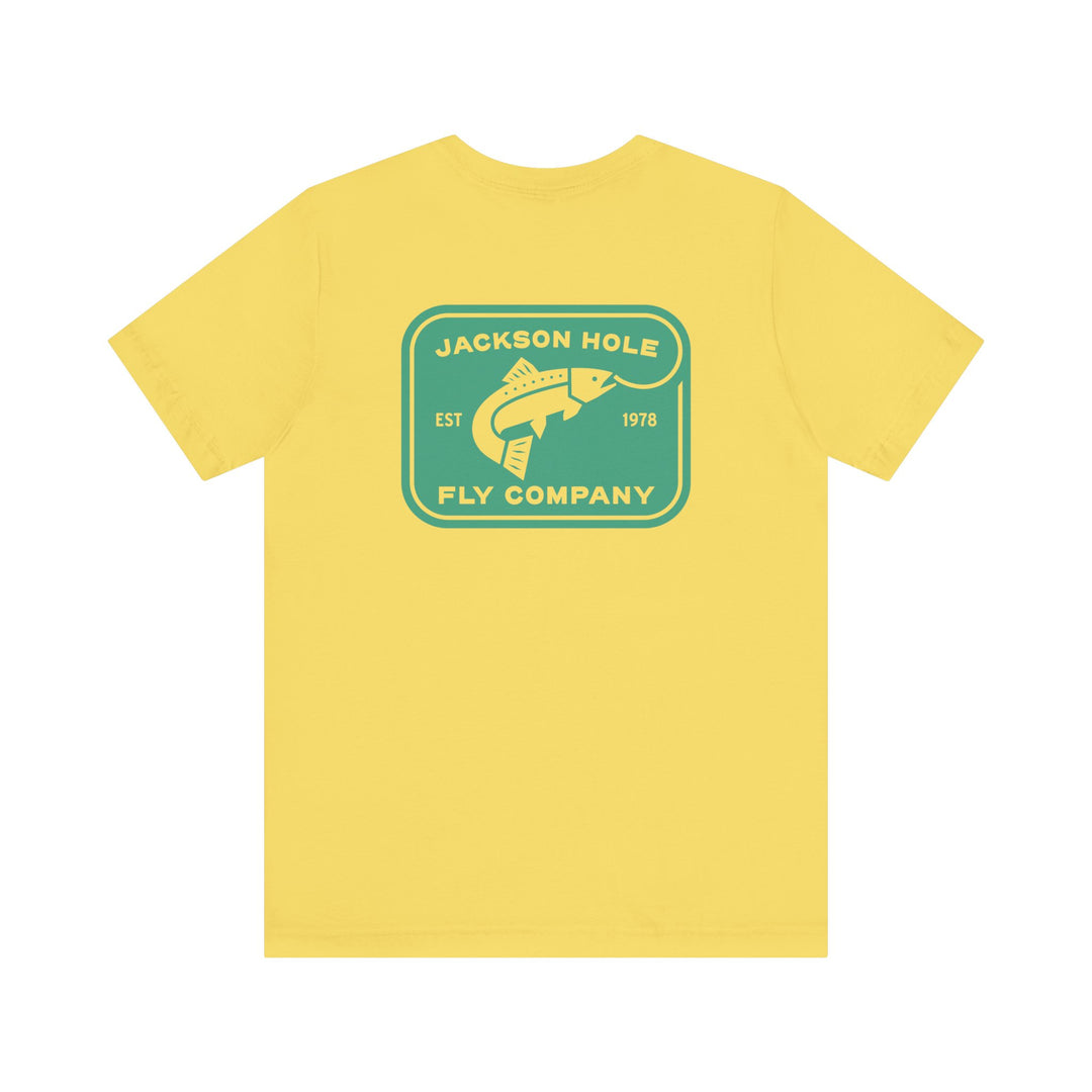 JHFLYCO Rectangle Badge Tee - Green Drake Logo