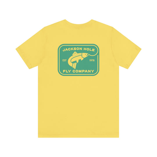 JHFLYCO Rectangle Badge Tee - Green Drake Logo