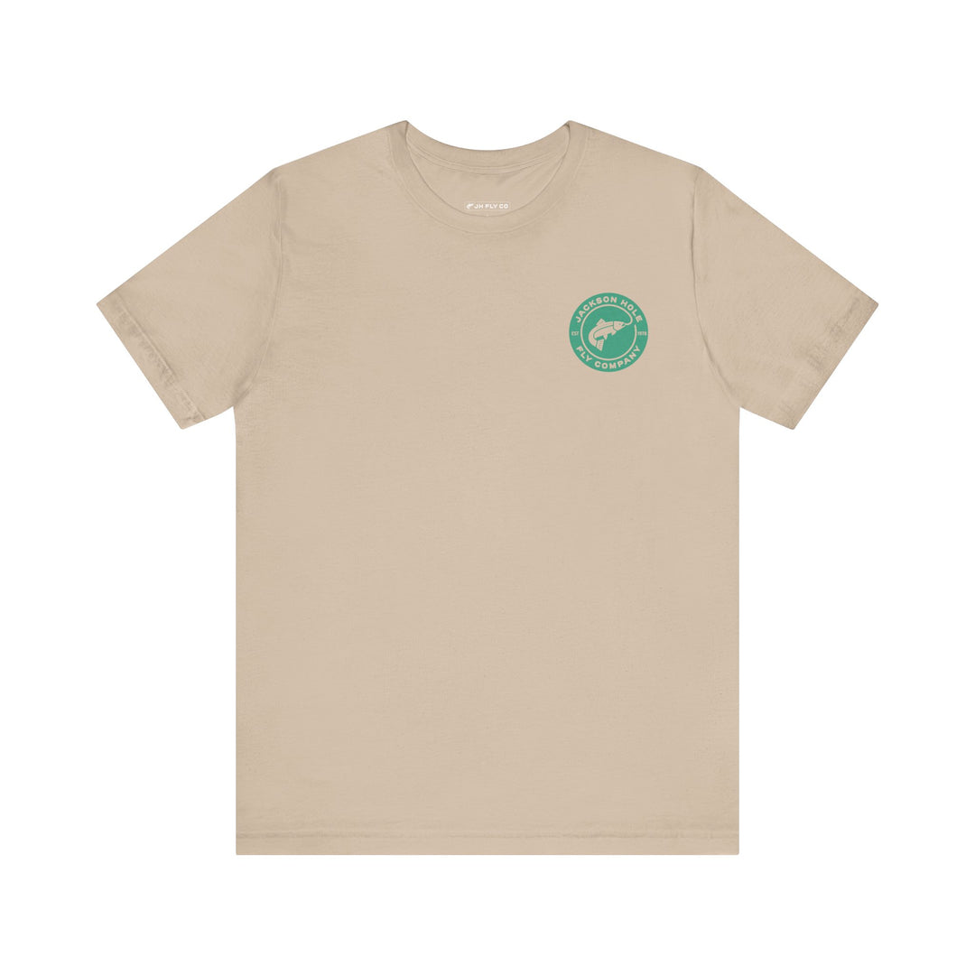 JHFLYCO Circle Badge Tee - Green Drake Logo