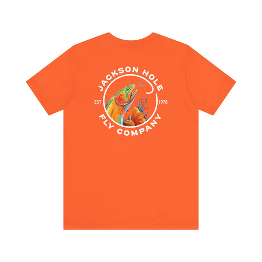 JHFLYCO Cutthroat Trout Badge Tee - White Logo