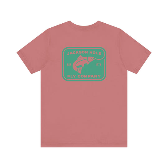 JHFLYCO Rectangle Badge Tee - Green Drake Logo