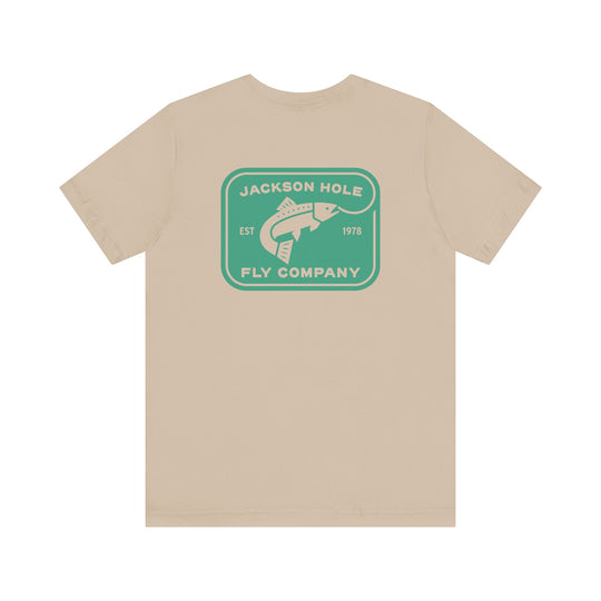 JHFLYCO Rectangle Badge Tee - Green Drake Logo