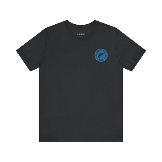 JHFLYCO Circle Badge Tee - Hackle Blue Logo