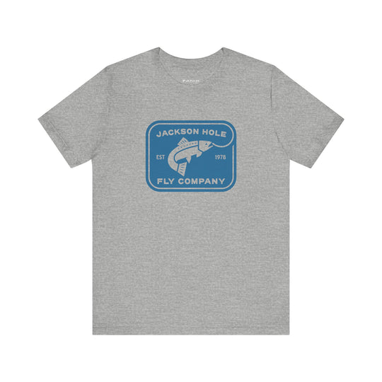 JHFLYCO Logo Tee - Hackle Blue Logo