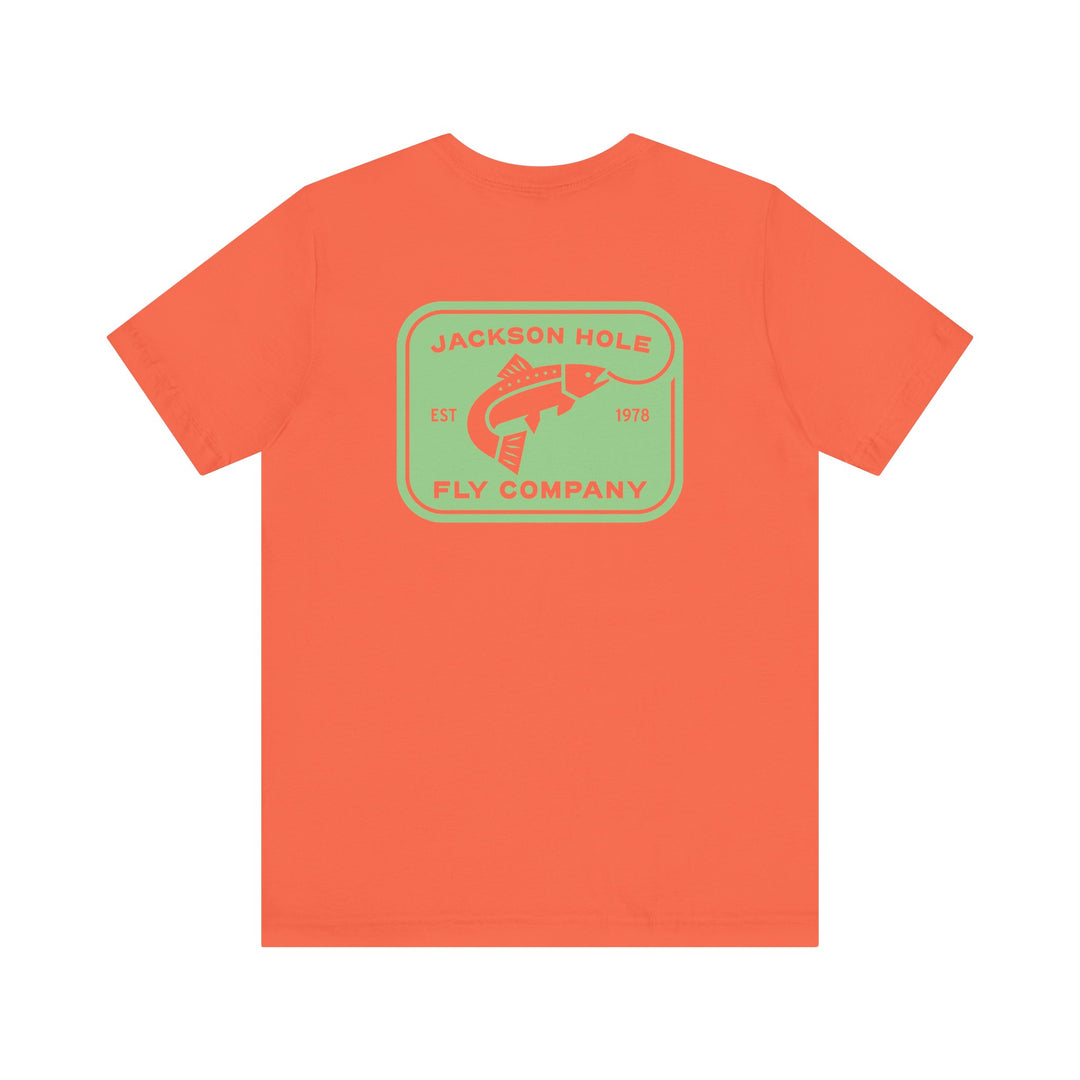 JHFLYCO Rectangle Badge Tee - Bright Midge Logo