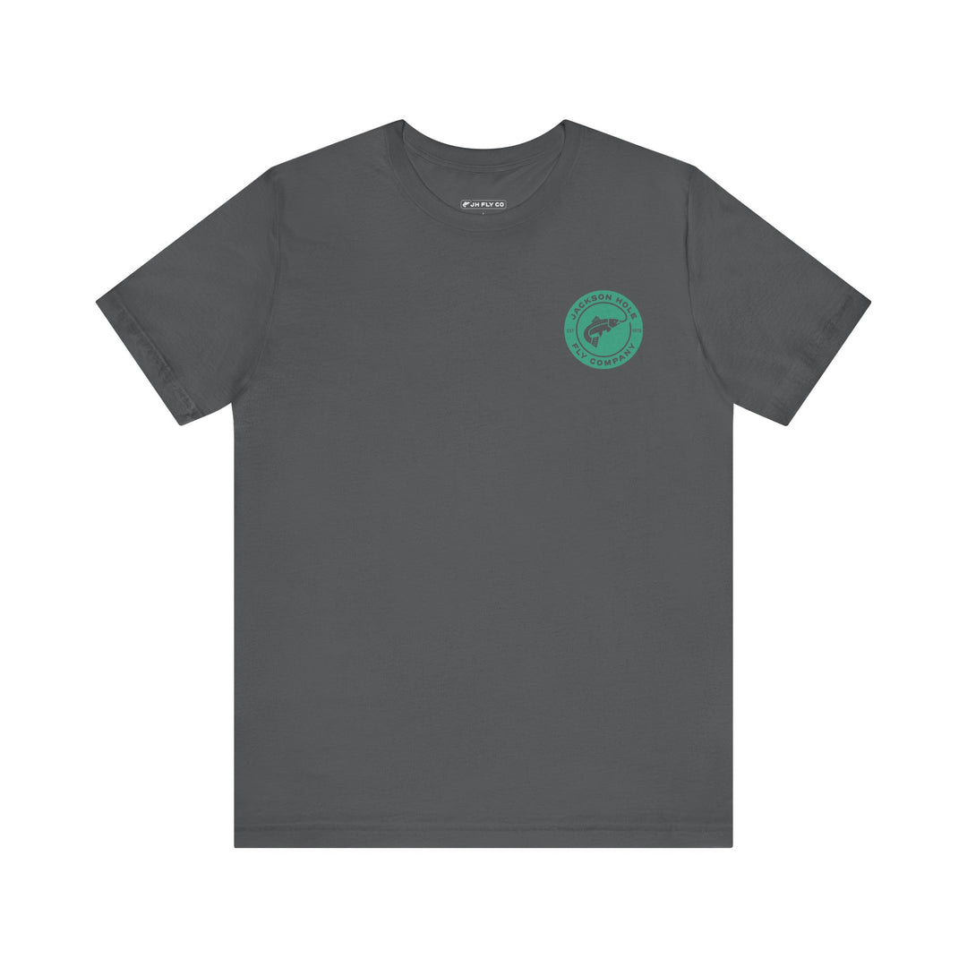 JHFLYCO Circle Badge Tee - Green Drake Logo
