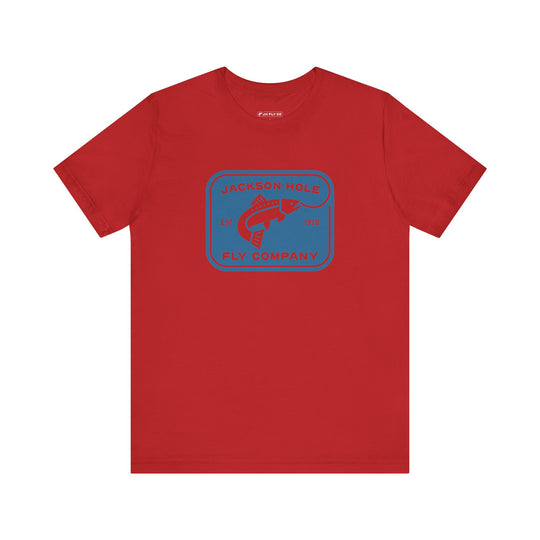 JHFLYCO Logo Tee - Hackle Blue Logo