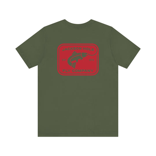 JHFLYCO Rectangle Badge Tee - Red Logo