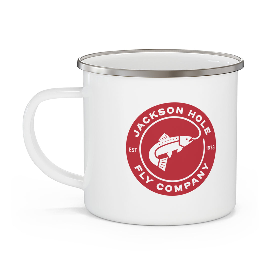 JHFLYCO Trout Badge Enamel Camp Mug