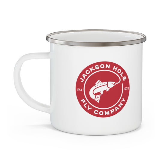 JHFLYCO Trout Badge Enamel Camp Mug