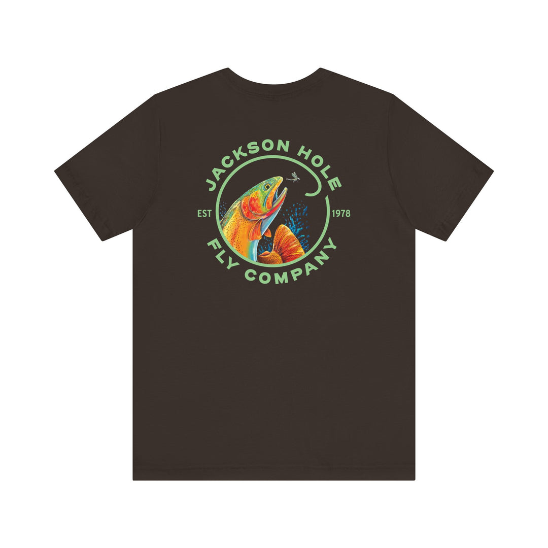 JHFLYCO Cutthroat Trout Badge Tee - Bright Midge Logo