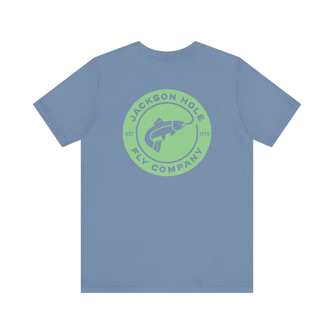 JHFLYCO Circle Badge Tee - Bright Midge Logo